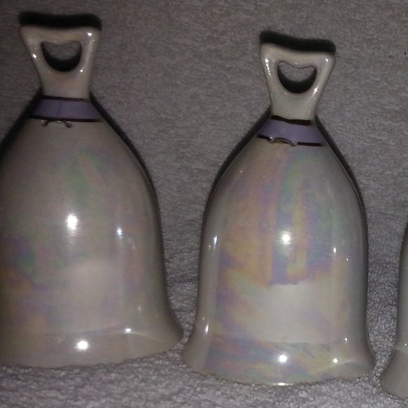 NEW Vtg Ornament Cermic Bell  PSun By Mia Souv, Inc For Christmas Trees, Wedding - Picture 8 of 8